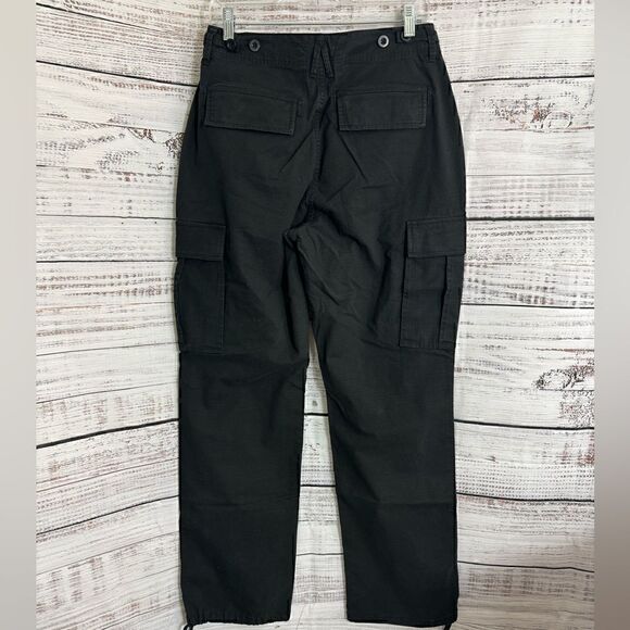 Good American Pants Womens size 6 Desert storm cargo Black Wide leg Baggy New‎ - Picture 4 of 12